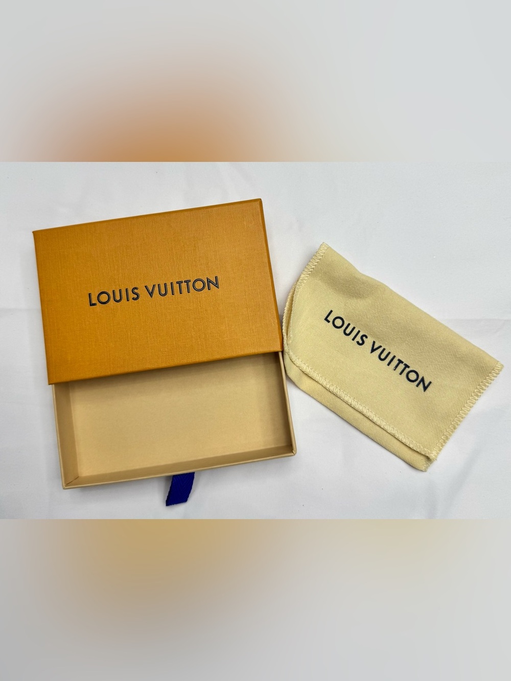 Louis Vuitton Orange Gift Box with Cream Dust Pouch